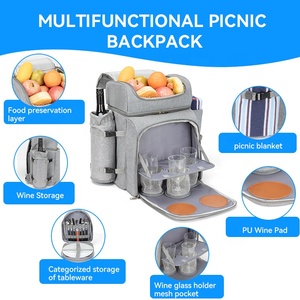 Expédition rapide grande capacité sac à dos isolé écologique réutilisable pique-nique sac isotherme à la mode <span class=keywords><strong>couverture</strong></span> bouteilles été - Product Image 2