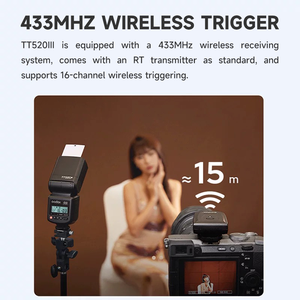 Nouveauté Flash Appareil Photo Original Godox Thinklite TT520III Speedlight pour Nikon <span class=keywords><strong>Pentax</strong></span> Olympus Fujifilm Canon - Product Image 3