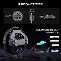 Nuevo Faro LED para Motocicleta de 60W 32V 5.75 Pulgadas 6500K 4800 Lúmenes Diseño de Panal EMARK DOT