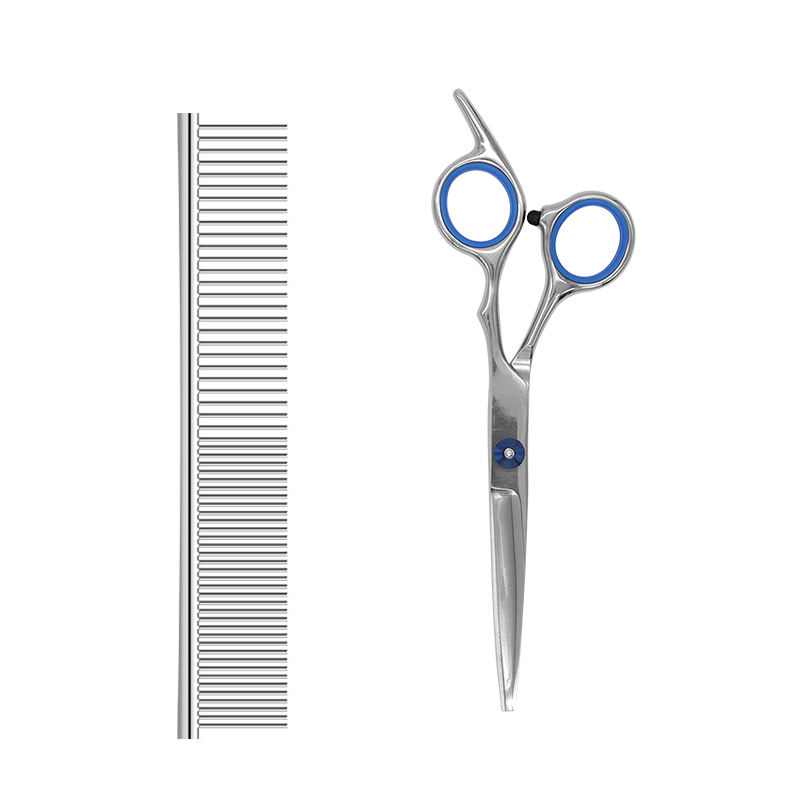 หวีสีขาว-1 + กรรไกรตรง 1 อัน