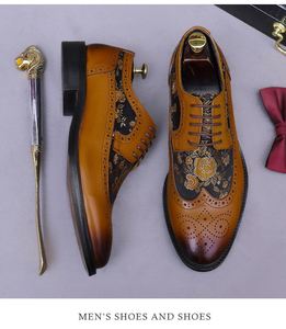 ASTON M.JAZZ – Nouveauté de luxe pour hommes et femmes, chaussures de bureau en cuir haut de gamme à lacets et bout carré, style tatoué, par le créateur de la marque - Product Image 3