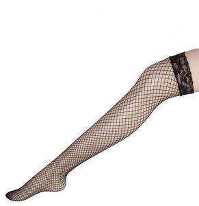 Negro transparente de red pantimedias mallas medias de encaje, medias - Product Image 1