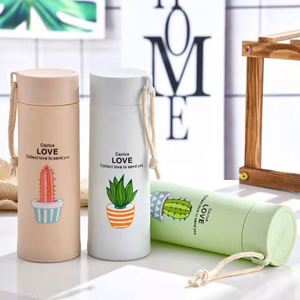 Bouteille d'eau en verre portable avec motif de plantes succulentes, logo personnalisé, promotionnelle, populaire, pour cadeaux d'affaires - Product Image 2