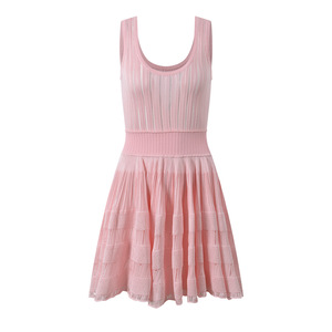 <span class=keywords><strong>Abito</strong></span> Mini <span class=keywords><strong>Plissettato</strong></span> da Donna Estivo 2026 <span class=keywords><strong>in</strong></span> <span class=keywords><strong>Maglia</strong></span> a Vita Alta, Senza Maniche, Tinta Unita, Elegante, Disponibile <span class=keywords><strong>in</strong></span> 11 Colori - Product Image 5