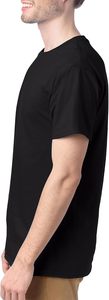 Camiseta informal de algodón de manga corta con cuello redondo para hombre 100% 180 gramos tejido de punto transpirable sólido en blanco Multipack Essentials - Product Image 5