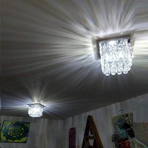 Lámpara de Techo de Cristal para Pasillo, 1 Luz, 8 Pulgadas, Mini Lámpara de Techo Cuadrada Moderna Empotrada - Product Image 2