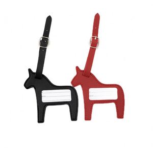 Cute <b>Suitcase</b> Identifiers Horse Shaped Luggage Tags with Strap Travel Tags with <b>Label</b> Card - Product Image 1
