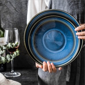Ins horno esmalte restaurante creativo occidental <span class=keywords><strong>de</strong></span> frutas <span class=keywords><strong>de</strong></span> cerámica plato profundo ensalada <span class=keywords><strong>de</strong></span> la placa <span class=keywords><strong>de</strong></span> la cena - Product Image 5