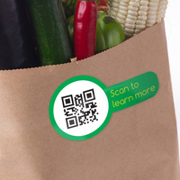 Impression d'étiquettes autocollantes personnalisées avec logo privé, imperméables, adhésives, pour la publicité, avec code QR