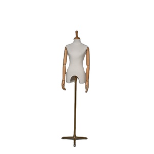 <span class=keywords><strong>Mannequin</strong></span> de <span class=keywords><strong>couture</strong></span> demi-corps réglable en PRV pour femme, avec bras en bois, modèle européen original pour vitrine, vente en gros - Product Image 1