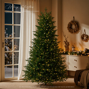 <span class=keywords><strong>Sapin</strong></span> de Noël artificiel Dunhill Fir pré-éclairé de 7 pieds, en PE et PVC mélangés, avec lumières LED et support - Product Image 4