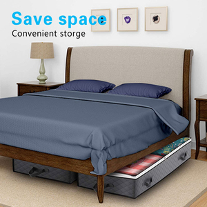 Conteneurs de rangement sous le <span class=keywords><strong>lit</strong></span> de 90L, pliables, de haute qualité, sac de rangement sous le <span class=keywords><strong>lit</strong></span>, boîte de rangement pour vêtements et couettes - Product Image 5