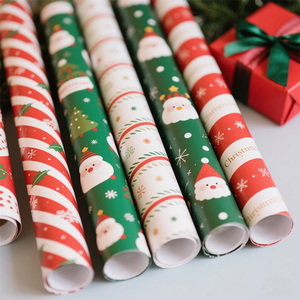 Papier d'emballage cadeau en PVC recyclable écologique personnalisé en gros pour les autocollants, les fleurs, les bouquets, les vêtements, les chaussettes - Product Image 2