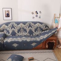 Op maat gemaakte groothandel stretch hoes anti-slip superzacht print elastische bankhoes