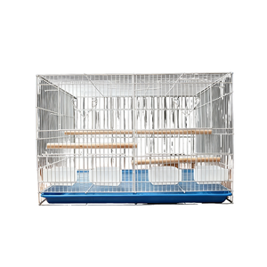 Factory price rust-proof shiny galvanized folding birdcage with all accessories portable heavy-duty birdcage hot sale - Product Image 3