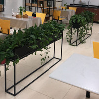 Kotak Tanam Terangkat Tahan Lama Grosir, Pot Tanam Persegi Panjang Tinggi Bergaya untuk Herbal, Bunga, Tanaman Luar Ruangan, Restoran, Balkon