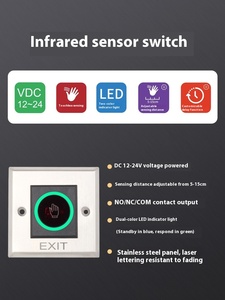 Wall Type 86 Concealed Automatic Reset Rebound Doorbell Switch <strong>Access</strong> <strong>Control</strong> <strong>Exit</strong> <strong>Button</strong> and Community Door Panel - Product Image 4