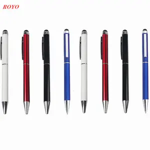 Vente en gros, plusieurs couleurs, caoutchouc, métal, écran tactile, stylo à bille, avec Logo personnalisé, stylo en métal bon marché