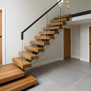Escalera Prefabricada CBMmart con Viga Central <span class=keywords><strong>de</strong></span> Acero al Carbono y Peldaños <span class=keywords><strong>de</strong></span> Madera <span class=keywords><strong>de</strong></span> Haya <span class=keywords><strong>para</strong></span> Interiores <span class=keywords><strong>de</strong></span> Viviendas - Product Image 2