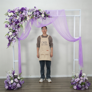 Decoración de fondo con flores artificiales personalizadas, conjunto floral de seda para bodas, hoteles, salas de estar, telón de fondo con flores artificiales - Product Image 1