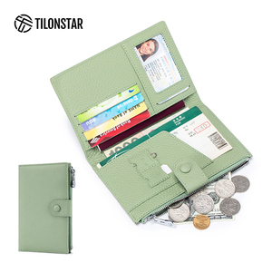 TILONSTAR TPW108P Suave Durable Cuero de grano completo ID Tarjetas bancarias Boleto Tarjeta de embarque Bolsa de almacenamiento RFID Funda para pasaporte - Product Image 4