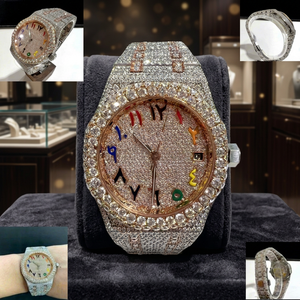Mossinate Stainless Steel VVS Moissanite Mechanical Glass Dial Window Case 10 Bar Water Resistant Men Hip Hop Buss <b>Watch</b> 100% - Product Image 3