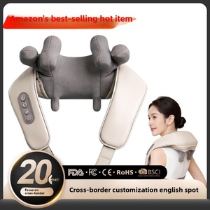 Masajeador infrarrojo de 8 cabezales para hombros y cuello con temporizador, masaje de amasamiento transfronterizo para músculos cervicales y trapezius - Product Image 5