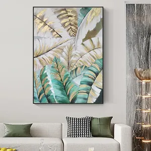 HUACAN Handpainted Oil Painting On Canvas Leaf Home Wall Art Canvas New Arrival Flower Painting Modern Picture For Living Room