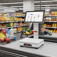Terminal de point de vente Android 15,6 pouces, caisse enregistreuse tout-en-un, système de terminal de point de vente, logiciel de point de vente pour restaurant