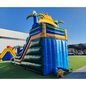 Toboggan aquatique gonflable en PVC de qualité commerciale avec piscine amovible pour parc aquatique et usage scolaire, toboggan de saut intérieur/extérieur - Product Image 3