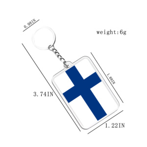 Llaveros y Colgantes Acrílicos, Llaveros con Banderas de Finlandia, Accesorios de Varios Países para Fanáticos - Product Image 2