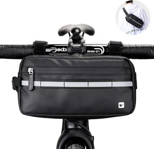 Échantillon gratuit Sac de guidon de vélo portable pour scooter Sac de rangement pour vélo de montagne Étui rigide imperméable pour guidon de vélo - Product Image 3