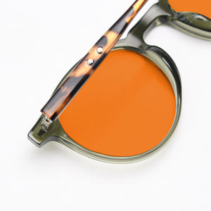 高品質レトロTR90光学フレームイエローレッドオレンジレンズ眼鏡デザイナーカスタムユニセックスアンチブルーライトブロッキングメガネ - Product Image 5