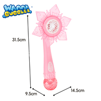 WANNA BUBBLES En gros Machine à bulles électrique automatique en plastique à 23 trous, en forme de fleur, avec batterie rechargeable et lumière