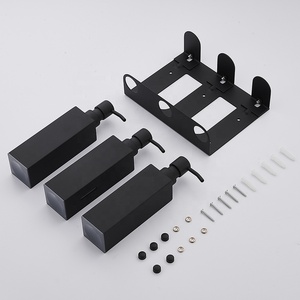 도매 블랙 <span class=keywords><strong>3</strong></span> in 1 호텔 욕실 샴푸 디스펜서 벽걸이 형 SUS 304 트리플 액체 비누 디스펜서 - Product Image 6