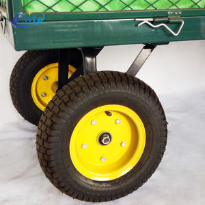 भारी शुल्क 4-पहिया स्टील फोल्डिंग वैगन आउटडोर उपयोगिता ट्रॉली जाल कार्ट संरचना के लिए यार्ड गार्डन शॉपिंग कैंप कार्ट संरचना - Product Image 6