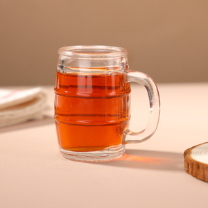 Bicchiere da Birra in Vetro Mini da 50ml con Manico, Bicchierino a Forma di Botte per Bar, Feste, Whisky, Vodka, Tequila - Product Image 6