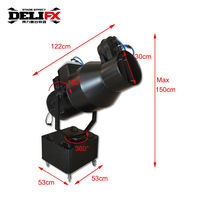 DELIFX Sortie de neige réglable Dispersion de neige basée sur un ventilateur Distance de sortie supplémentaire Tête mobile automatique Machine à neige synthétique