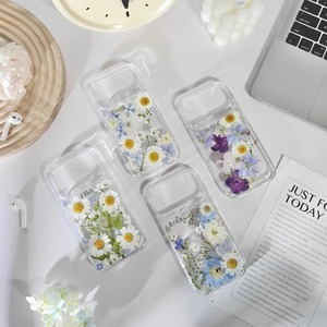 Coques de téléphone légères en TPU souple avec fleurs naturelles pressées anti-rayures pour <span class=keywords><strong>iPhone</strong></span> 17 16 15 <span class=keywords><strong>Pro</strong></span> <span class=keywords><strong>Max</strong></span> <span class=keywords><strong>14</strong></span> 13 12 11 - Product Image 1