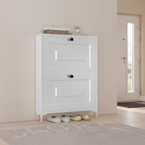 <span class=keywords><strong>Meuble</strong></span> <span class=keywords><strong>à</strong></span> <span class=keywords><strong>chaussures</strong></span> mural ultra-fin et solide <span class=keywords><strong>à</strong></span> 2 niveaux pour entrée de maison et <span class=keywords><strong>petit</strong></span> appartement - Product Image 1