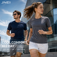 Chemise de voyage pour homme JNEI en polyester 180 g/m², séchage rapide, protection UV, respirante, toucher doux, confort quotidien
