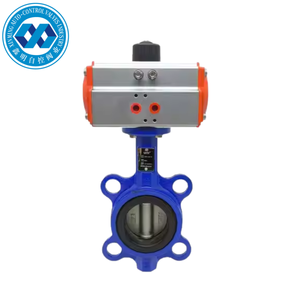 Vannes papillon pneumatiques à opercule avec unités FRL pneumatiques, DN50 à DN400, vente directe usine - Product Image 5