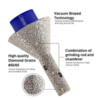 Forets diamantés brasés 6/10/20 mm pour chanfreinage et élargissement de trous dans les carreaux, la céramique et le marbre