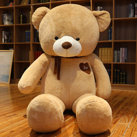 Coeur brun saint valentin ruban ours en peluche peluche jouet je t'aime ours en peluche poupée personnalisé énorme ours en peluche géant oreiller