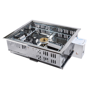 Parrilla de <span class=keywords><strong>piedra</strong></span> de barbacoa eléctrica de Gas para barbacoa comercial coreana Pinnovo, parrilla de cocina de bistec para restaurante, <span class=keywords><strong>piedra</strong></span> caliente, salida de aire superior - Product Image 4