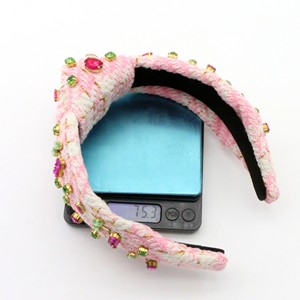 चेरी आकार फल की शीर्ष गाँठ के साथ लक्जरी नए गुलाबी तवीड कपड़े, चेरी आकार के फल की शीर्ष गाँठ के साथ - Product Image 3