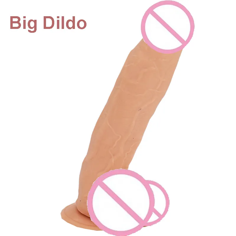 Lungo gigante enorme realistico grande pene giocattolo del sesso Dildo da 12 pollici