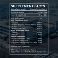 Capsules d'oxyde nitrique végétaliennes certifiées CE pour hommes avec L-Citrulline, mélanges personnalisés, marque privée, service OEM ODM, certifiées NSF ISO