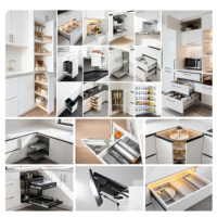 HAPPY HOUSES Prix d'usine Ensemble complet de meubles de cuisine française Armoires de cuisine en bois sur mesure Design Shaker