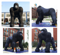 Modèle de gorille gonflable géant personnalisé de 17 pieds pour l'extérieur, publicitaire, étanche, en tissu Oxford, imitant un animal gonflable géant